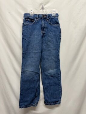 Cat & Jack Boy’s Relaxed Straight Denim Jeans Adjustable Waist 7 Slim